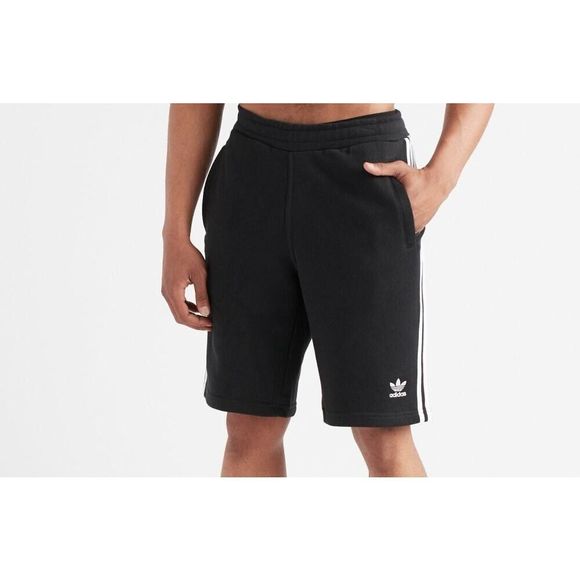 adidas Originals DH5798 Men's Sz XL Black/White 3-Stripes Cotton Shorts - Picture 9 of 9